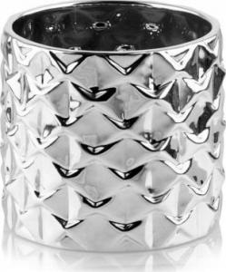 Polnix Doniczka ceramiczna cylinder 13 cm srebrna 1