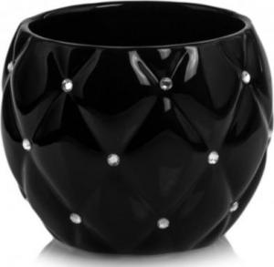 Polnix Doniczka ceramiczna glamour 13,5 cm czarna 1