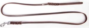Dingo Skórzana z chromowanymi okuciami 1.8/180cm Brązowa (11211) 1