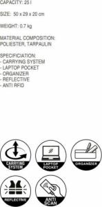 Plecak turystyczny Elbrus Citymap 28 l Zielony 7