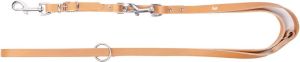 Dingo Skórzana przedłużana nitowana 1.5/110-200cm z wymiennym karabińczykiem Beżowa (10255) 1