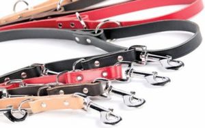 Dingo Skórzana przedłużana nitowana 1.8/110-200cm bez wymiennego karabińczyka Brązowa (10261) 2