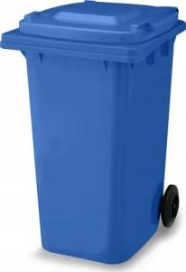 PSB Kosz na śmieci na papier niebieski na kółkach 240 l 1