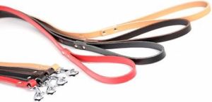 Dingo Skórzana nitowana 2.0/120cm Brązowa (10034) 2