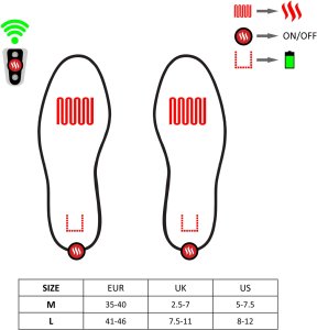 Glovii Wkładki do butów ogrzewane rozmiar M (GW2M) 6