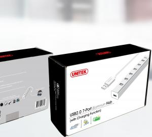 HUB USB Unitek Aluminiowy 7x USB 2.0 + zasilacz (Y-2183) 4