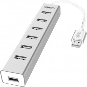 HUB USB Unitek Aluminiowy 7x USB 2.0 + zasilacz (Y-2183) 6