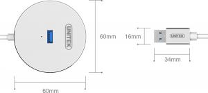 HUB USB Unitek Aluminiowy 4x USB 3.0 (Y-3197WH) 6