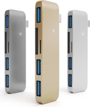 HUB USB Satechi 1x SD 1x microSD  + 3x USB-A 3.0 (ST-TCUHS) 9