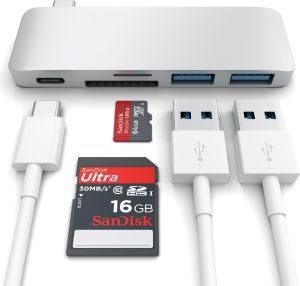 HUB USB Satechi 1x SD 1x USB-C 1x microSD  + 2x USB-A 3.0 (ST-TCUPS) 3