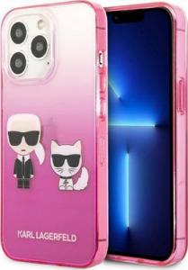 Karl Lagerfeld Karl Lagerfeld KLHCP13LTGKCP iPhone 13 Pro / 13 6,1" hardcase różowy/pink Gradient Ikonik Karl & Choupette 1