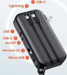 Powerbank Usams PB63 10000mAh Czarny 2