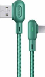 Kabel USB Usams USB-A - microUSB 1.2 m Zielony (6958444948614) 1
