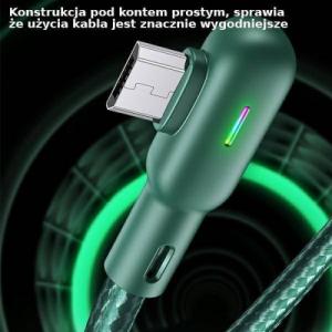 Kabel USB Usams USB-A - microUSB 1.2 m Zielony (6958444948614) 3