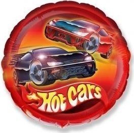 GoDan Balon foliowy Samochody Hot Cars okrągły FX 46cm 1
