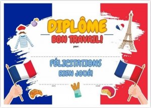 LearnHow Dyplom A4 językowy - język francuski 01 10szt 1