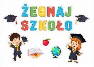 LearnHow Dekoracje okienne szkoła - Żegnaj szkoło 19szt. 1