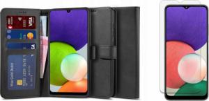 Braders Etui Wallet Portfel z Klapką + Szkło Hartowane do Samsung Galaxy A22 5G 1