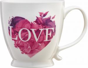 Ambition Kubek porcelanowy Love Letters różowe serce 400 ml AMBITION 1