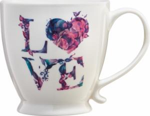 Ambition Kubek porcelanowy Love Letters kwiatowy napis 400 ml AMBITION 1