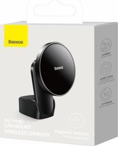 Baseus Uchwyt Magnetyczny Baseus z ładowarką Magsafe Wireless Car Charger 15W Black 17