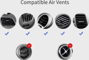 Braders Automatyczny Uchwyt Samochodowy z ładowarką bezprzewodową Qi 15W do kratki 9