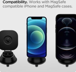 Spigen Uchwyt Magnetyczny Spigen Magnetic Magsafe Dashboard Car Mount Black 8