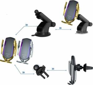 Tech-Protect Uchwyt samochodowy R2 z wbudowaną ładowarką indukcyjną Srebrny 9