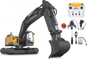 Jamara Koparka Volvo EC160E Metal 1:16 z chwytakiem i młotem wyburzeniowym 3