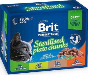 Brit BRIT CAT PREM.STERILIZED PLATE 12X100G SASZETKA 111834 514 1