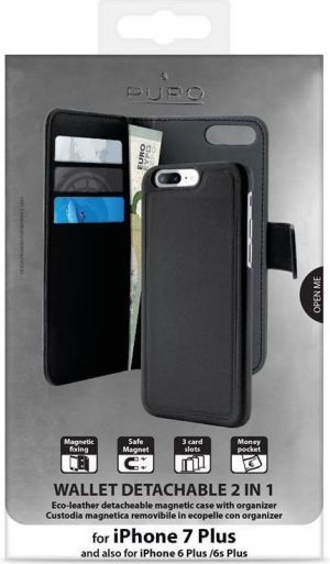 Puro Etui 2w1 iPhone 7 Plus czarne (IPC755BOOKC3BLK) 2