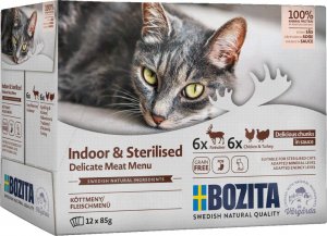 Bozita BOZITA KOT INDOOR and STERILISED MULTIBOX SOS SASZETKI 85G MEAT MENU 4X3SZT 3655 1