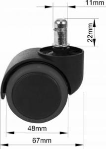 Topeshop Kółka kauczukowe do fotela (5386) 2