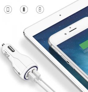 Ładowarka Baseus Ładowarka samochodowa 3,1A 2xUSB Quick Charge 3.0 8