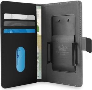 Puro Uniwersalne etuo do smartfonów z wyświetlaczem 5.1", czarny (UNIWALLET3BLKXL) 2