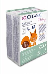 Cleanic Podkłady dla niemowląt do przewijania jednorazowe 60x60 cm 5 szt. Biodegradowalne Cleanic Baby 1
