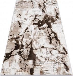Dywany Łuszczów Dywan AKRYL VALS 046 Marmur beż / kość słoniowa, 70x140 cm 1
