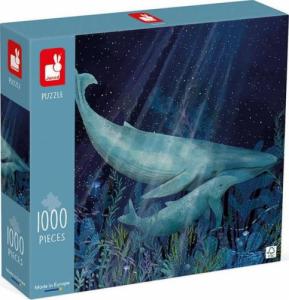 Janod Puzzle dla dzieci artystyczne Wieloryby w głębinie 1000el Janod 1