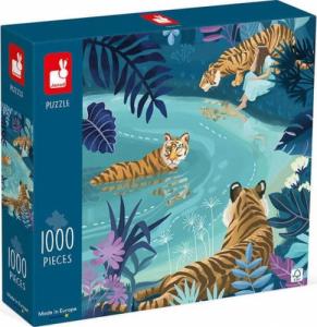 Janod Puzzle dla dzieci artystyczne Spotkanie tygrysów 1000el. Janod 1