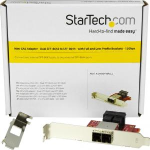 StarTech Adapter 2x SFF-8643 - 2x SFF-8644 (SFF86448PLT2) 5
