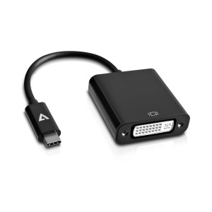 Adapter USB V7 USB-C - DVI Czarny  (V7UCDVI-BLK-1E) 1