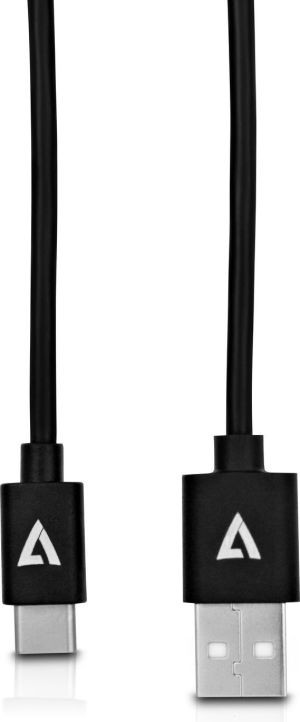 Kabel USB V7 USB-A - USB-C 2 m Czarny (V7U2AC-2M-BLK-1E) 1