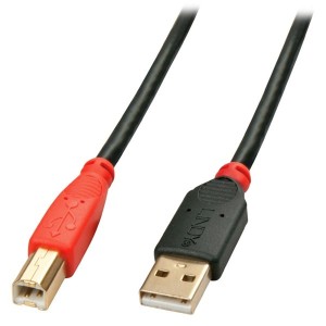 Kabel USB Lindy USB-A - USB-B 10 m Czarny (42761) 1