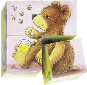 Goki Klocki z obrazkami, małe zwierzęta, 4 el. (57056) 1