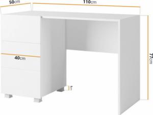 Biurko Ravio Montreal Czarne 110 cm x 50 cm 2