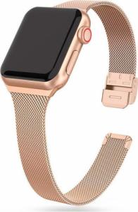 Tech-Protect Bransoleta Thin Milanese do Apple Watch 4 / 5 / 6 / 7 / SE (38 / 40 / 41 mm) Blush Gold 1
