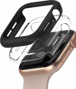 Ringke 2x Nakładka Ringke Slim do Apple Watch 4 / 5 / 6 / SE (40 mm) Clear & Black 1