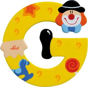 Sevi Drewniana literka G, Klaun (81743) 2