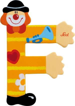 Sevi Drewniana literka F, Klaun (81742) 2