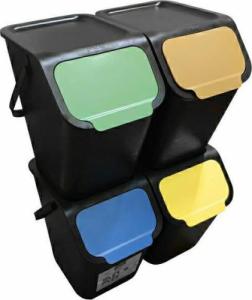 Kosz na śmieci Practic do segregacji czarny (AVO000483) 2